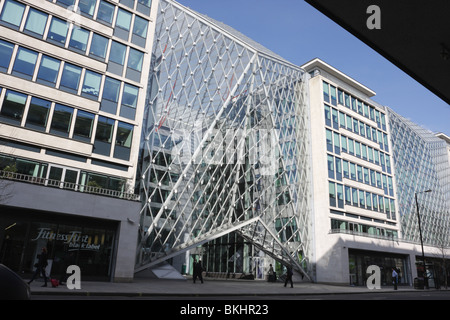 Marks and Spencer`s old headquarters at number 55 Baker Street,now totally refurbished to meet the demands of the 21st century. Stock Photo